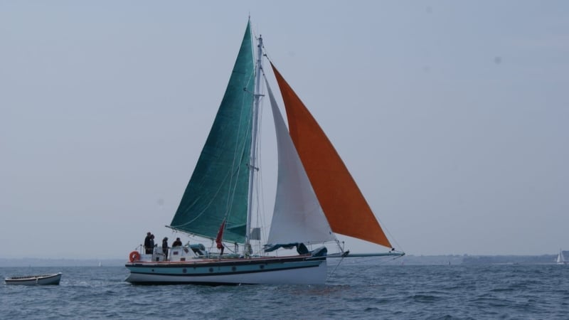 Balade en mer en vieux gréement au large de Roscoff