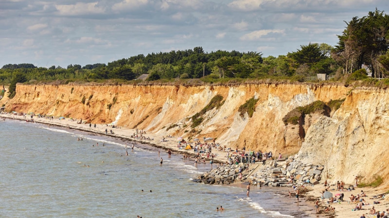 Les falaises de la Mine d'Or à Pénestin