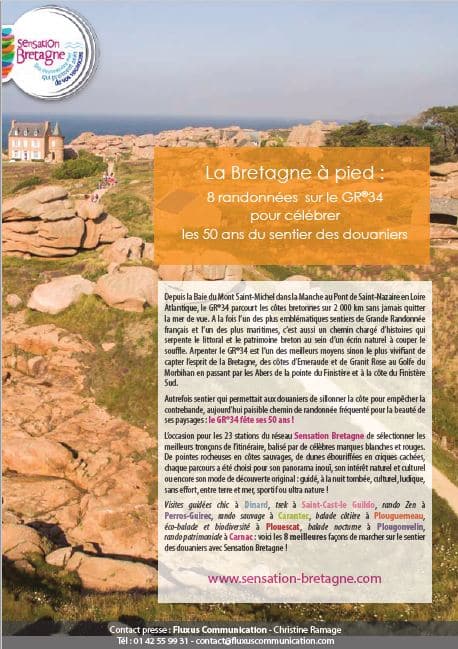 La Bretagne à pied : 8 randonnées sur le GR®34 pour célébrer les 50 ans du sentier des douaniers