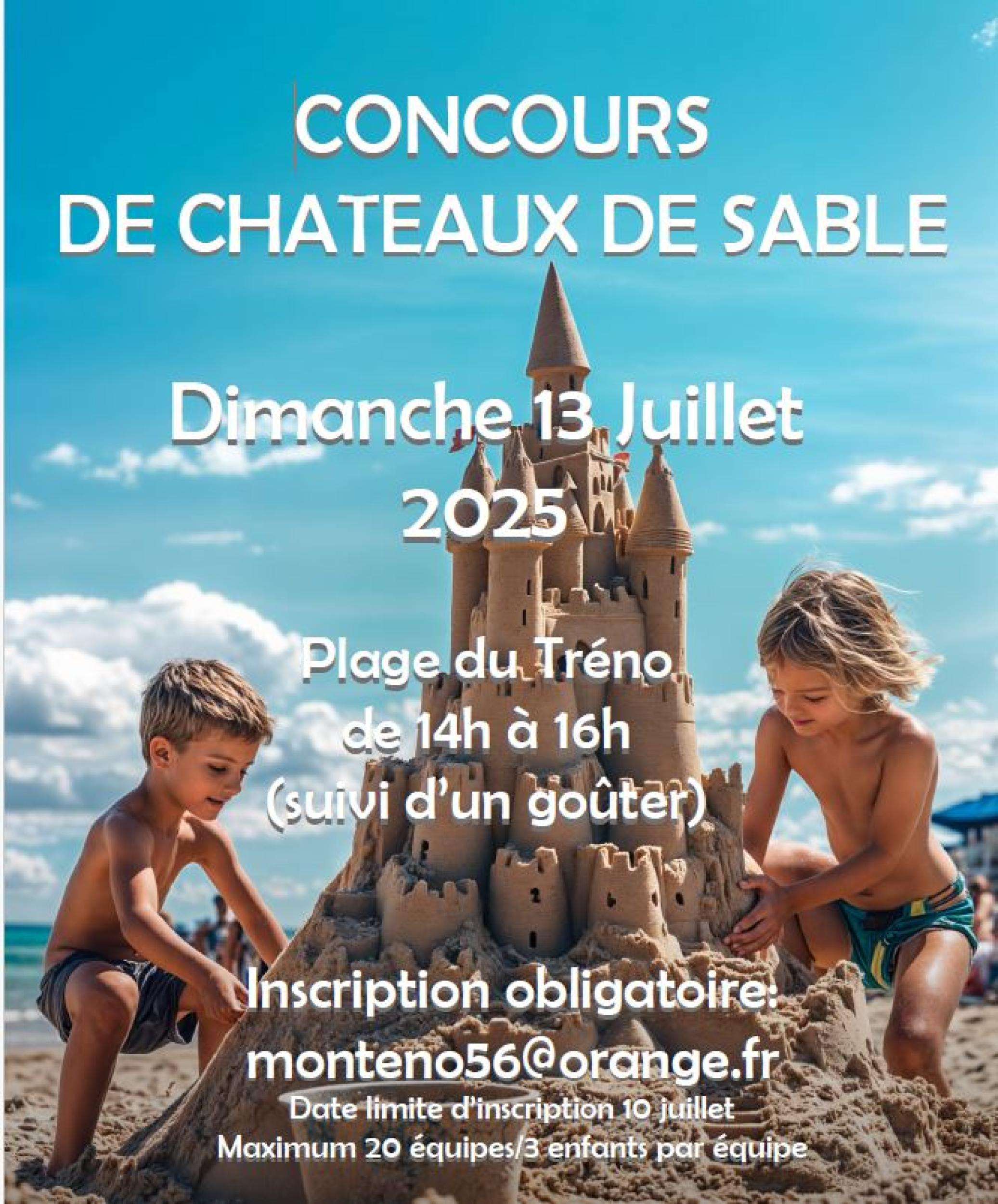 Concours de châteaux de sable – 13 juillet