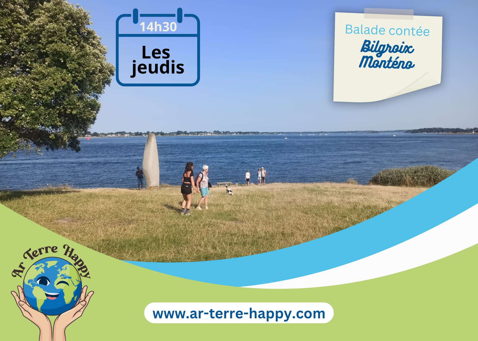 Balade découverte contée sur l’entrée du Golfe avec Ar terre Happy