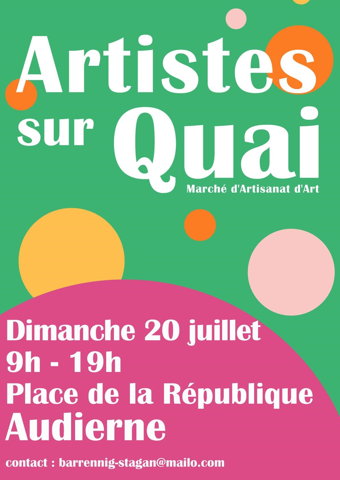 Artistes sur Quai, marché d’artisanat d’art