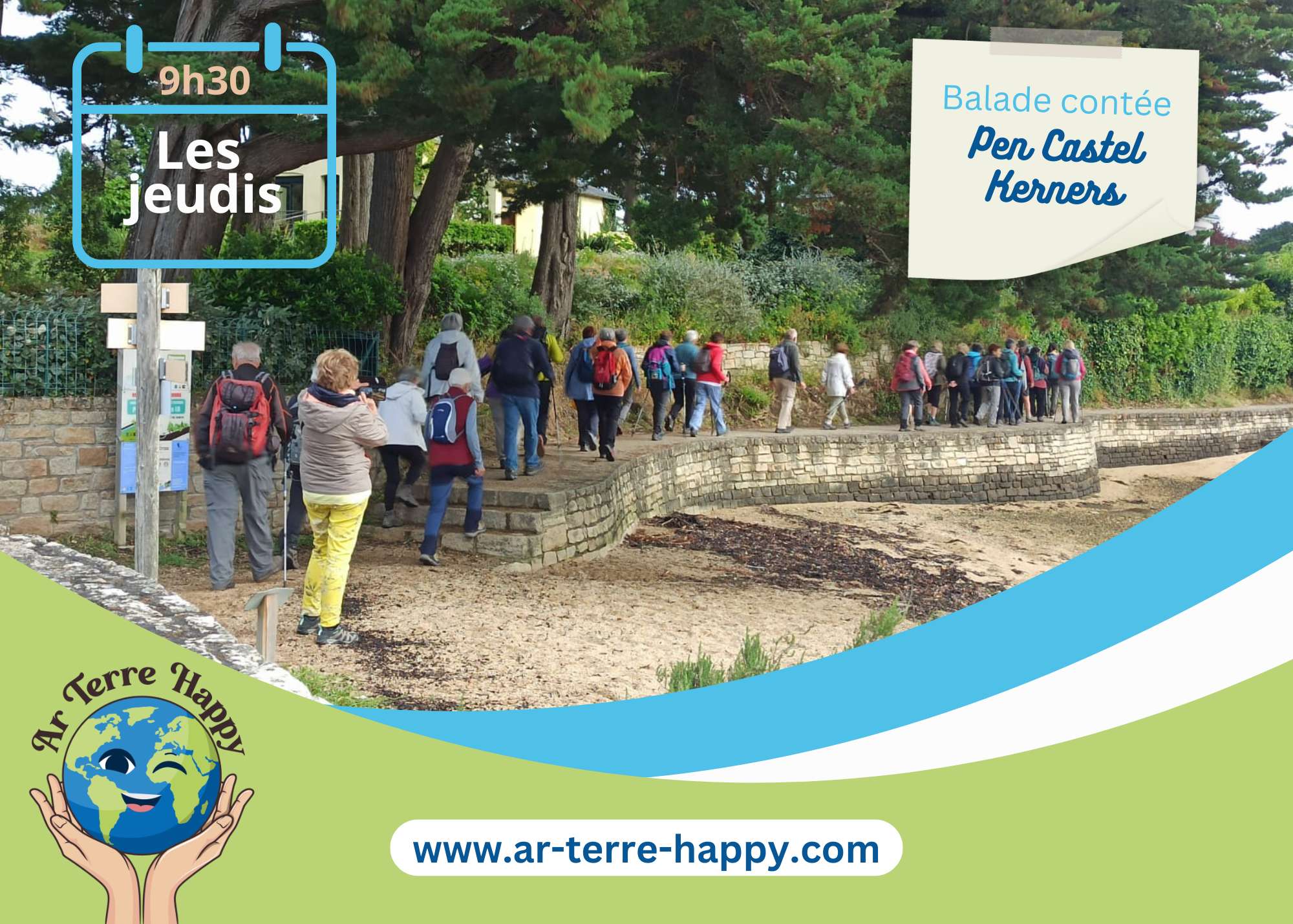 Balade découverte contée des pointes du Golfe avec Ar terre Happy