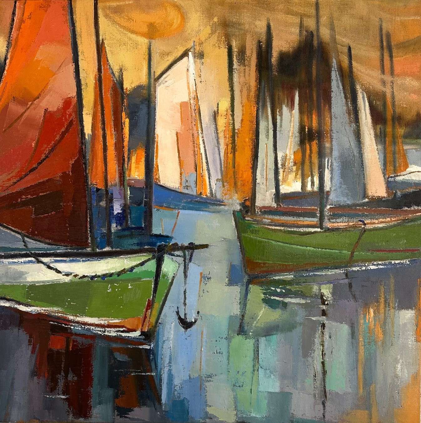 Tableaux de Corinne Godat – Exposition à l’atelier DYF