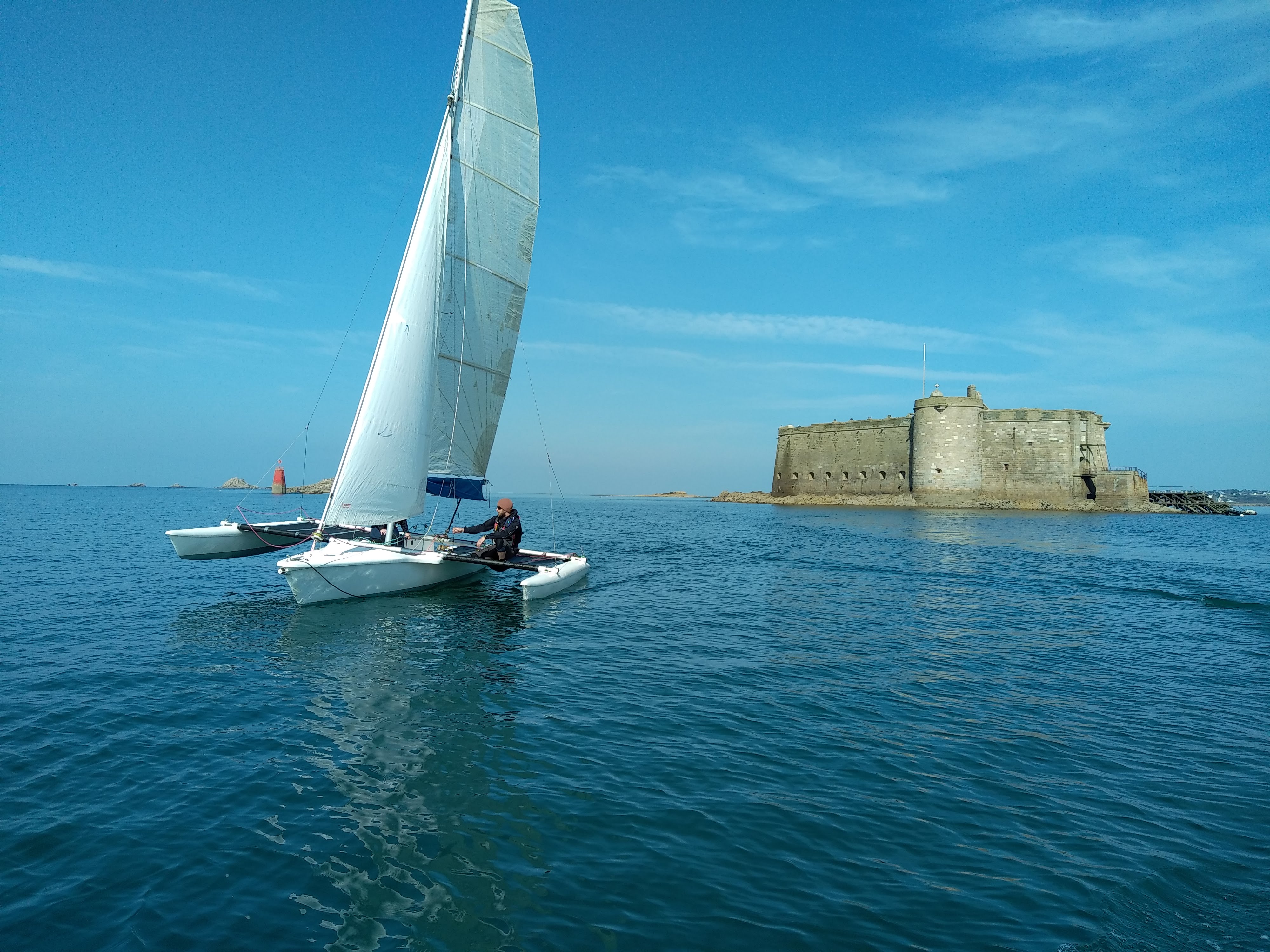 Sortie trimaran en famille à Carantec