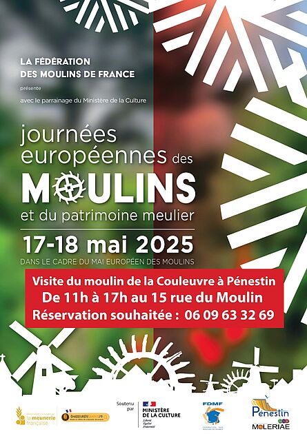 Journées Européennes des moulins : Visite du moulin de la Couleuvre